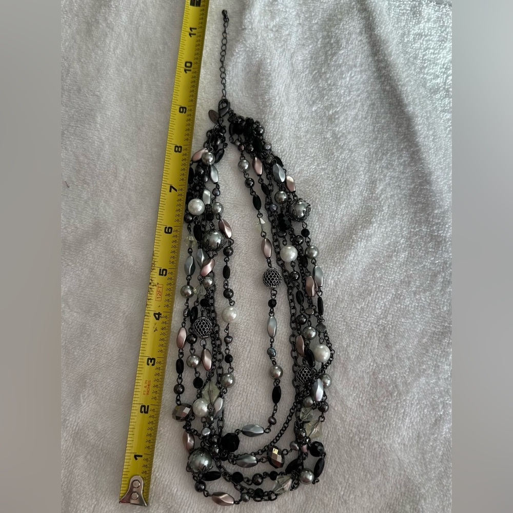 LAST CALL!! Lia Sophia Black/Silver/Pearl Necklace